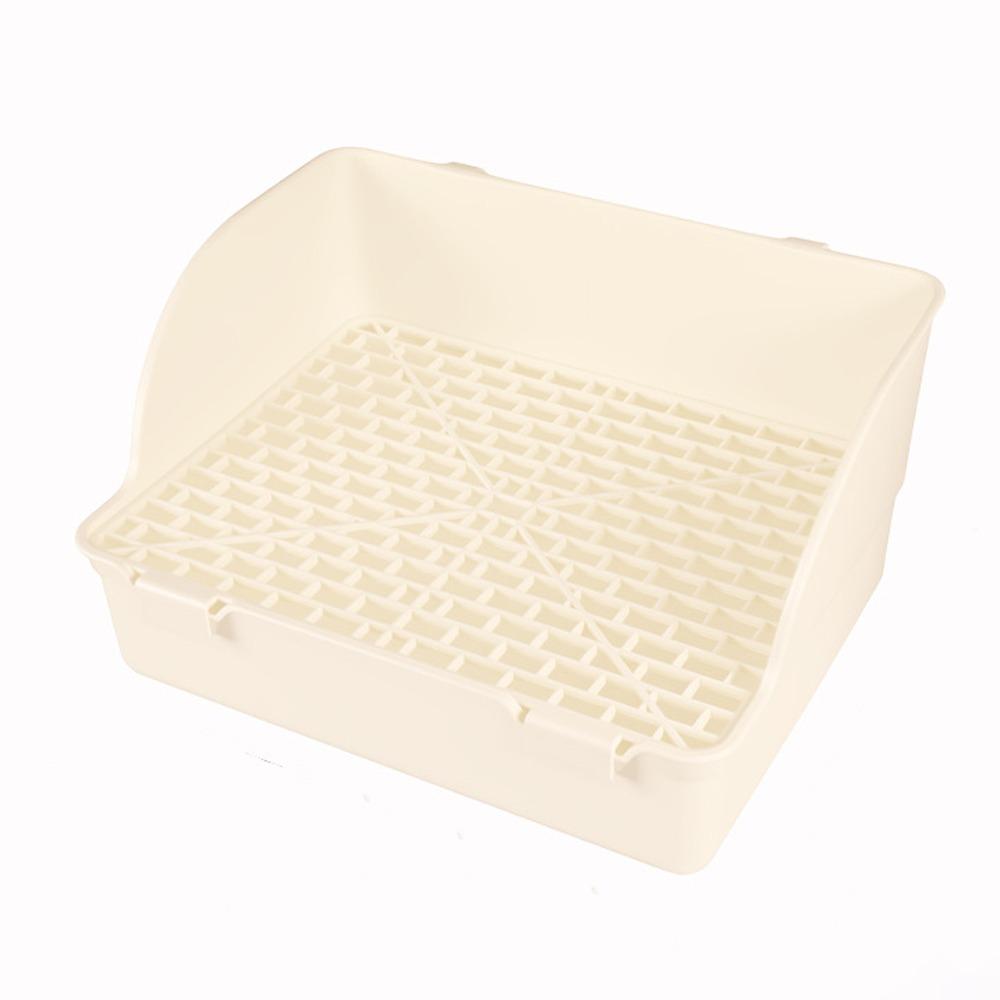 Прямоугольный лоток для кроликов с защитой от рассыпания Туалетный ящик для домашних животных Туалет для дрессировки кроликов Ванная комната для животных