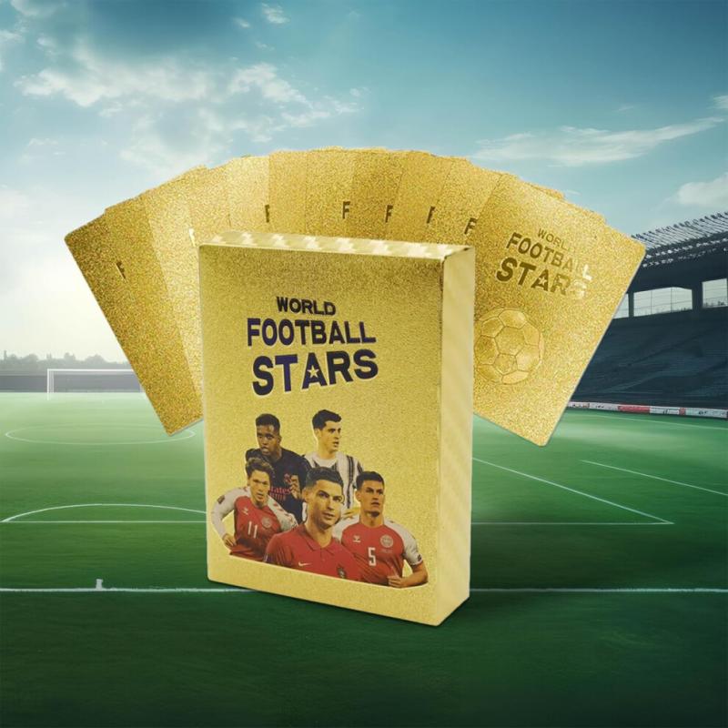 Football Card Collection Series, dedicated to fans and collectors. Stunning football card collection, waterproof and stain-resistant PVC trading cards