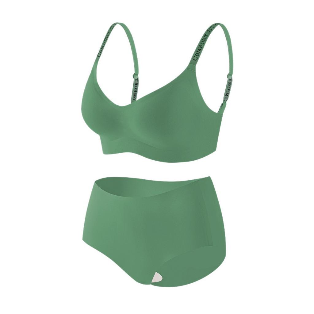 [Packing] Herbal primary color underwear, new collection, comfortable and seamless breathable soft support bra set