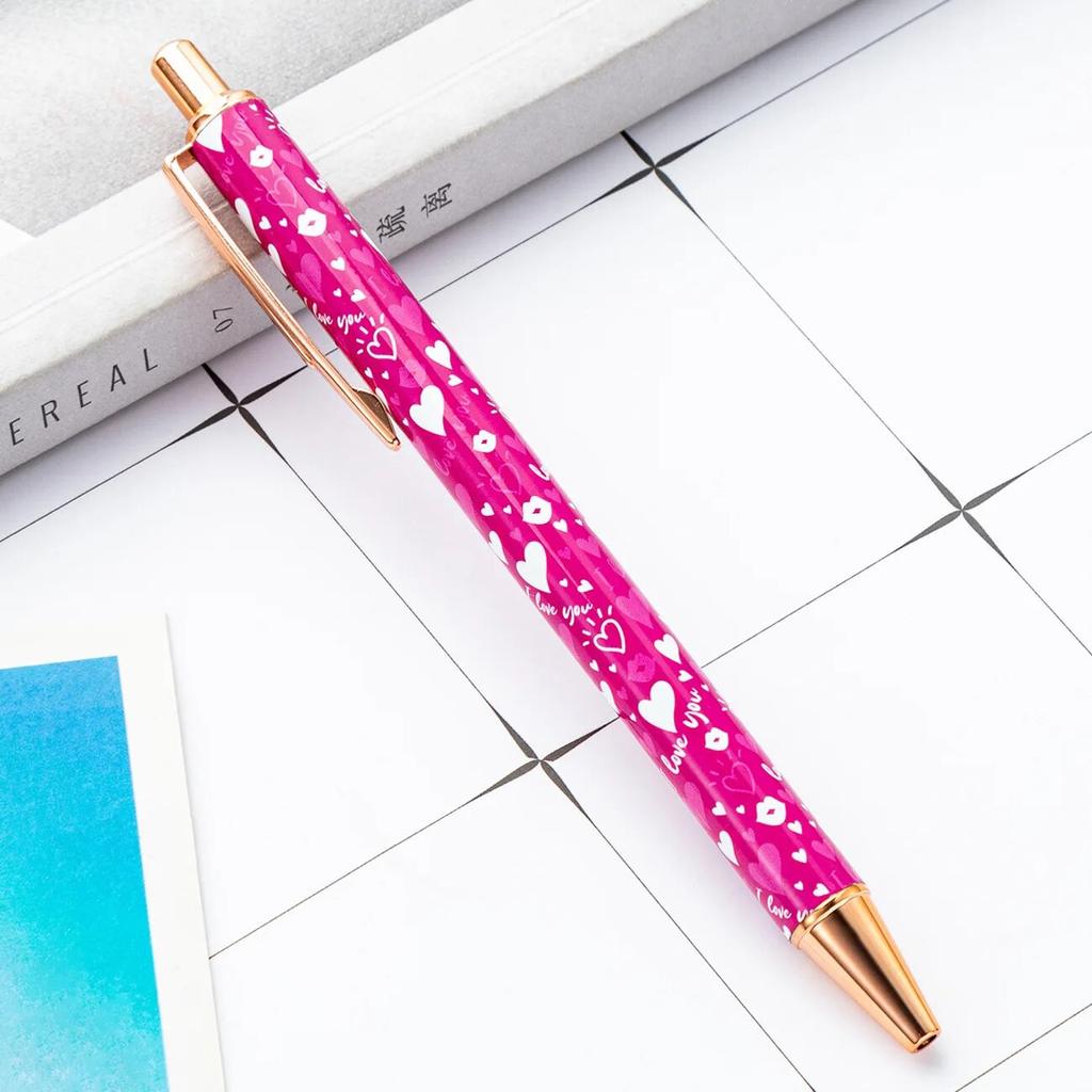 1 шт., шариковая ручка, креативная разноцветная ручка Love Pen, металлические канцелярские принадлежности, школьные канцелярские принадлежности