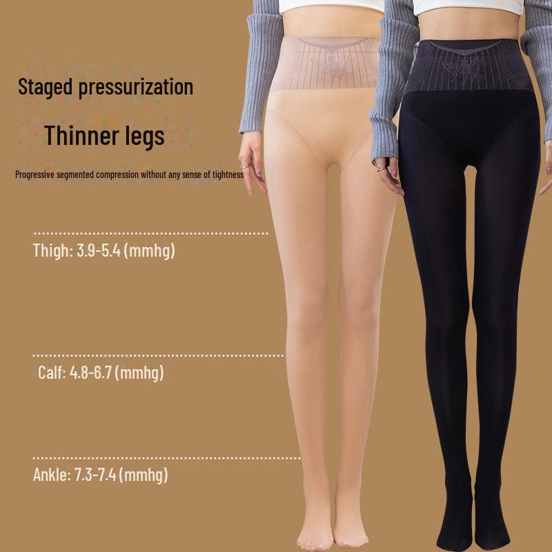 Колготки телесного цвета с высокой талией, светочувствительные, для женщин, с принтом «Осень/Зима»