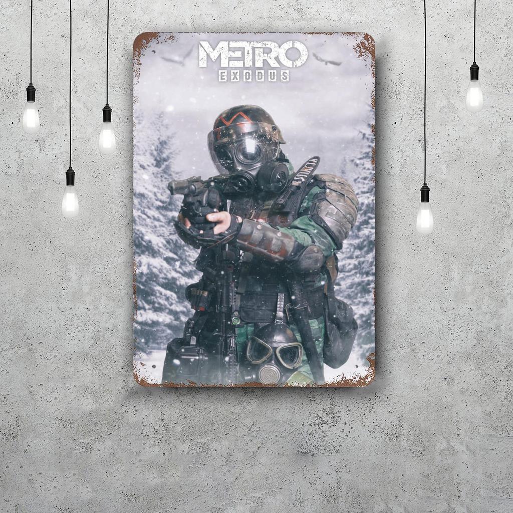 Металлопластины Metro Exodus настенный декор Винтажные жестяные таблички Капитан Металлический плакат Декор для бара паба клуба Настенное украшение