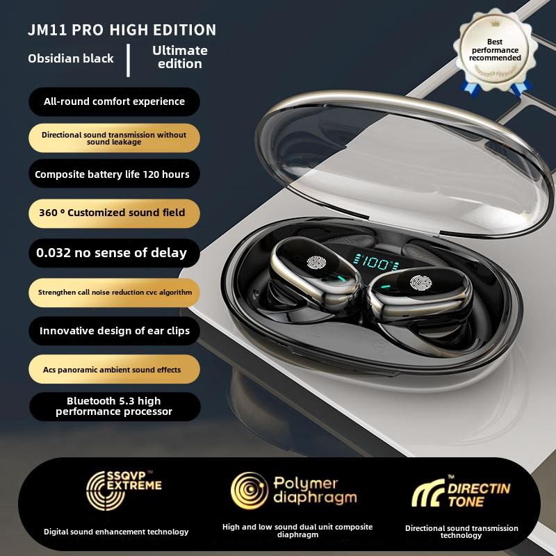 Bluetooth-гарнитура Беспроводная OWS Earless Rotary Hanging Ear Digital Display Motion Noise Cancelling Headset