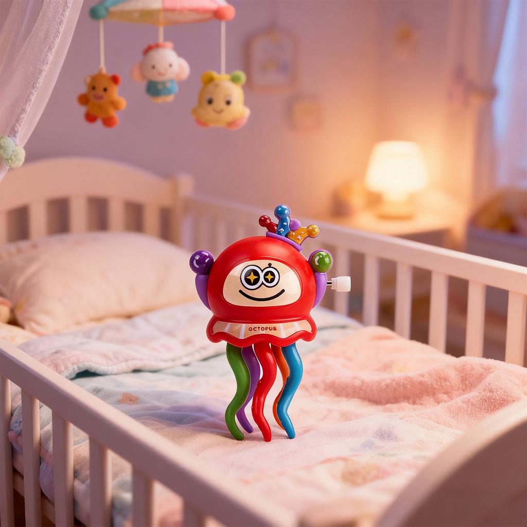 Wind Up Octopus Toy for Kids with Rotating Tentacles Educational Bath Time Entertainment Durable Safe Design