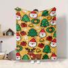 1Pc Vintage Santa Claus Portrait Blanket Soft And Comfortable Casual Warm Camping Travel Christmas Halloween Gift M91734