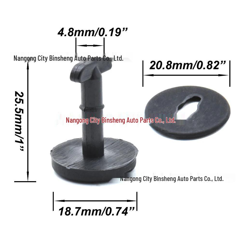 Зажимы для крепления ковриков BMW E32/E36/E46 с поворотными крючками и шайбами (82119410191)