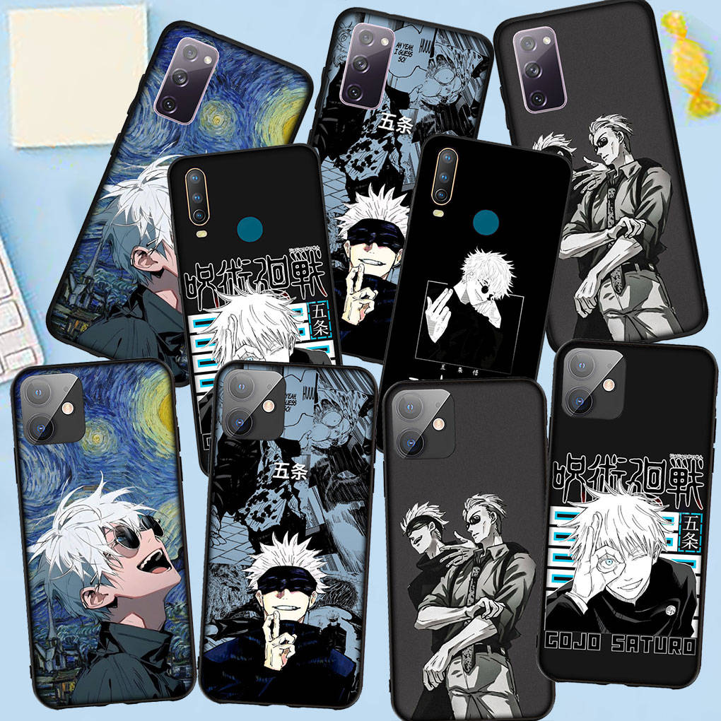 Чехол для телефона Samsung Galaxy S25 S24 S23 iPhone 16 15 Xiaomi Redmi Note 14 13 12 16E X Pro Max OPPO Moto Huawei Gojo Satoru Jujutsu Kaisen Cool Cover