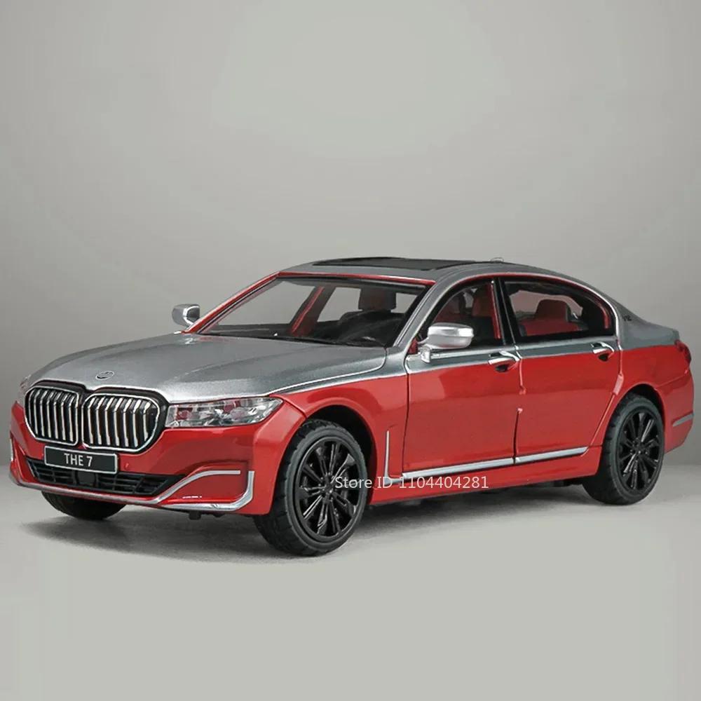 1:24 M3 THE7 Alloy Car Toys Model Diecast Metal Vehicle Doors Opened with Sound Light Pull Back Models Toy Boy's Christmas Gifts