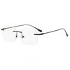 Gold Silver Frame Rimless Women Square Glasses Fashion Retro Frameless Eyewear Frame Eyeglasses Anti Blue Light Radiation