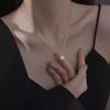 Женское ожерелье с подвеской из искусственного жемчуга, медная цепочка из змеиной кости, вечеринка, свадьба, выпускной, ожерелье на ключицу, шея, ювелирные изделия