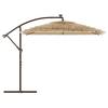 Vidaxl Parasol Ogrodowy Z Led, Stalowy Słupek, Brązowy, 246X246X230 Cm