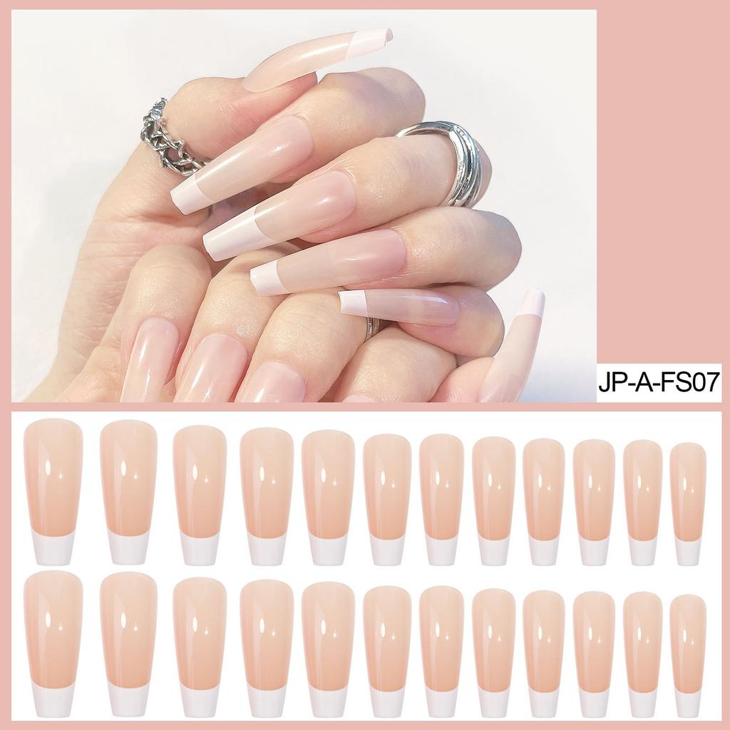 European and American French Long Ballet Armor Wear 24 Pieces Nail Art Patch Fake Nail Finished Nail