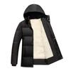 Waterproof Winter Jacket Men Hoodied Parka  Warm  Coat  Thicken Fleece Zipper Jackets