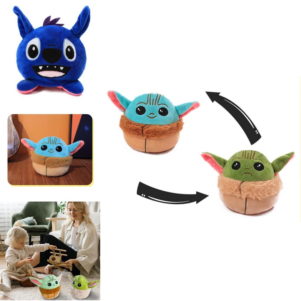 Soft And Cuddly Flipover Toy Yoda Avocado Plush Doll