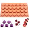Silicone Round Molds, Pastry Tools, Chocolate, Muffins, Desserts, Puddings, Baking Molds, Accessories, Cakes, Mousse 28 Cavities