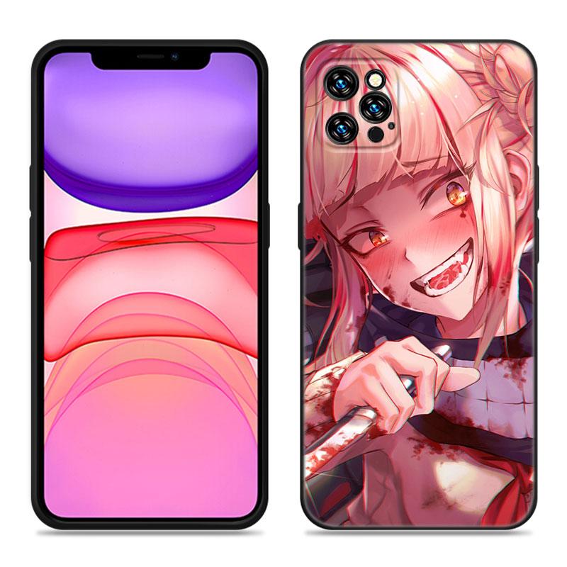 Чехол для телефона Anime Himiko Toga для Apple iPhone 12 13 Mini 11 14 15 Pro Max 7 8 Plus X XR XS SE 2020 2022 черный силиконовый чехол