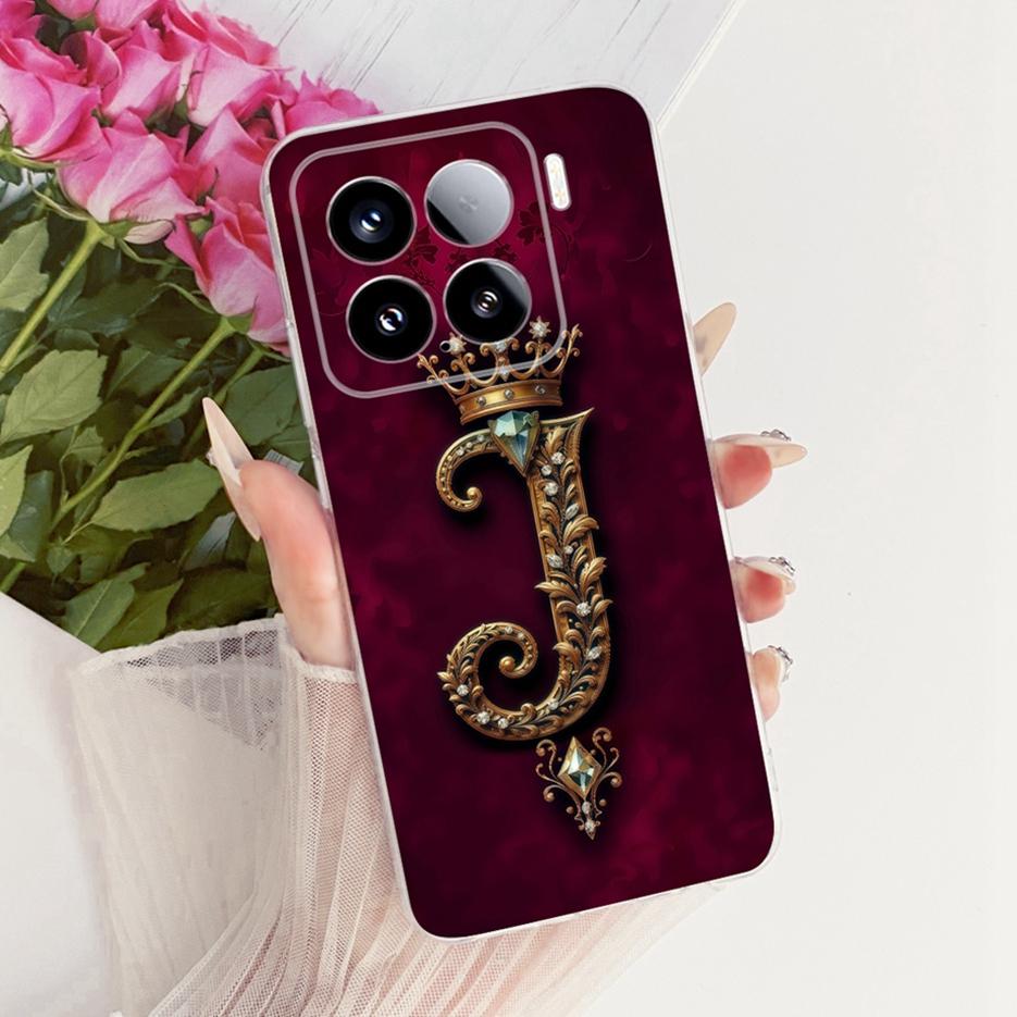Для Xiaomi Mi 15 Pro Чехол Роскошный Чехол с Буквами Короны Прозрачный Силиконовый Мягкий Тонкий Чехол для Телефона Для Xiaomi 15 Pro Mi15 Pro Fundas Coque