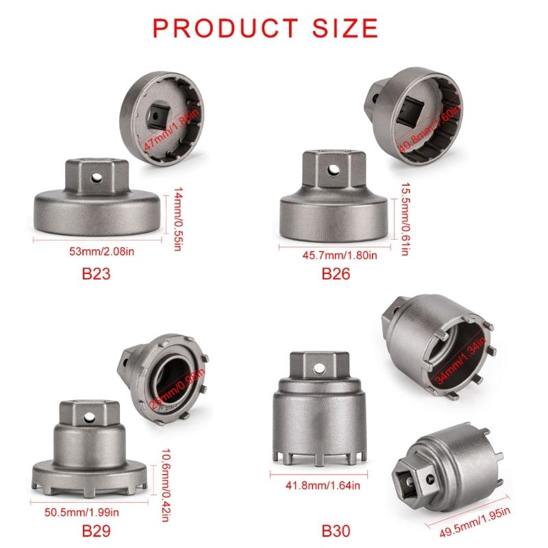 Bicycles Centre Shaft Socket Tool Bicycles Bottom Bracket Removal Sleeve Tool Splines Eight Tooth Centre Shaft Sleeve