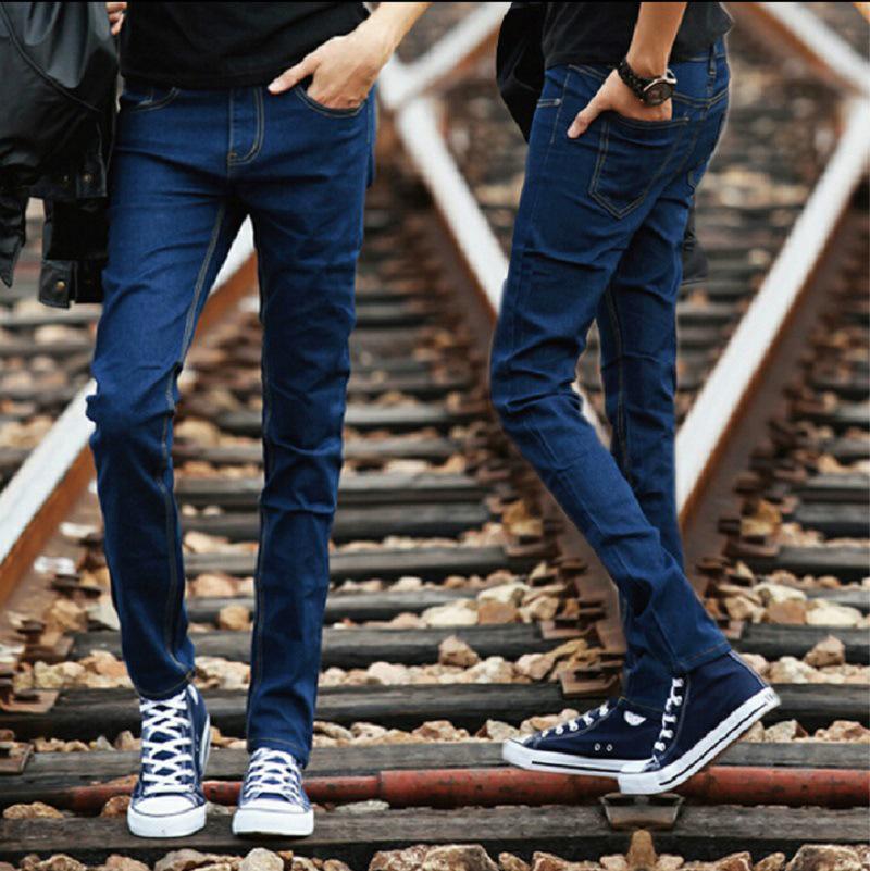 Мужские узкие рваные джинсы — эластичные, повседневные, прямые, в модном корейском стиле для весны, лета и осени