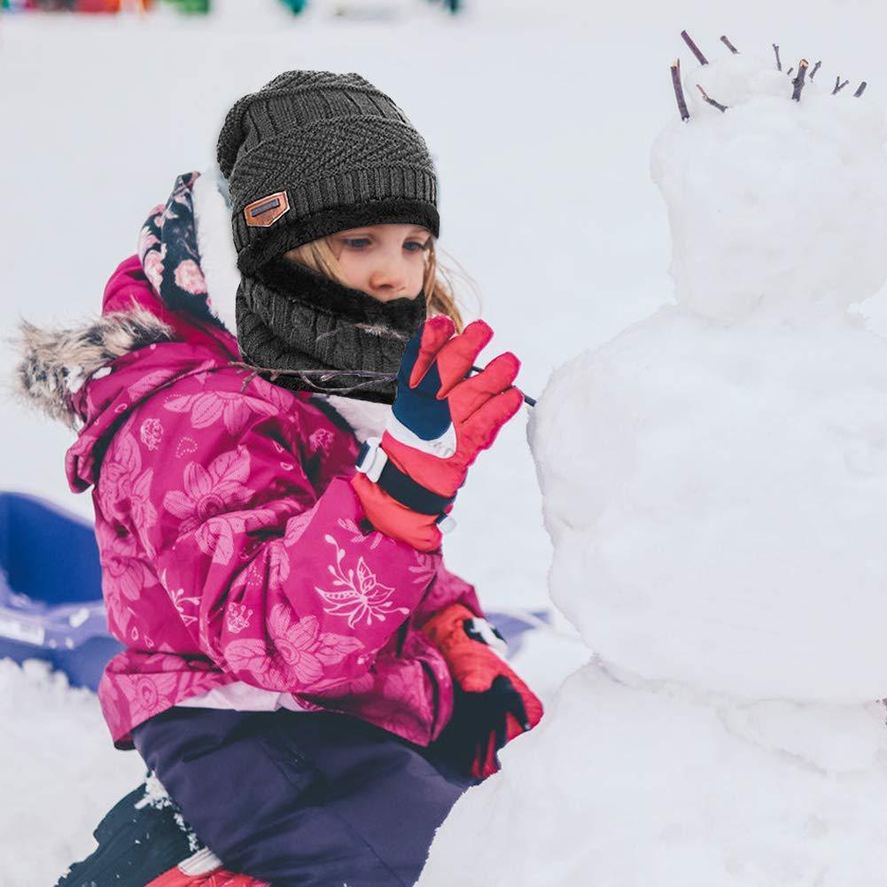 2 шт./компл. плюшевые вязаные шапки, шарф, осенне-зимняя теплая детская уличная шапка