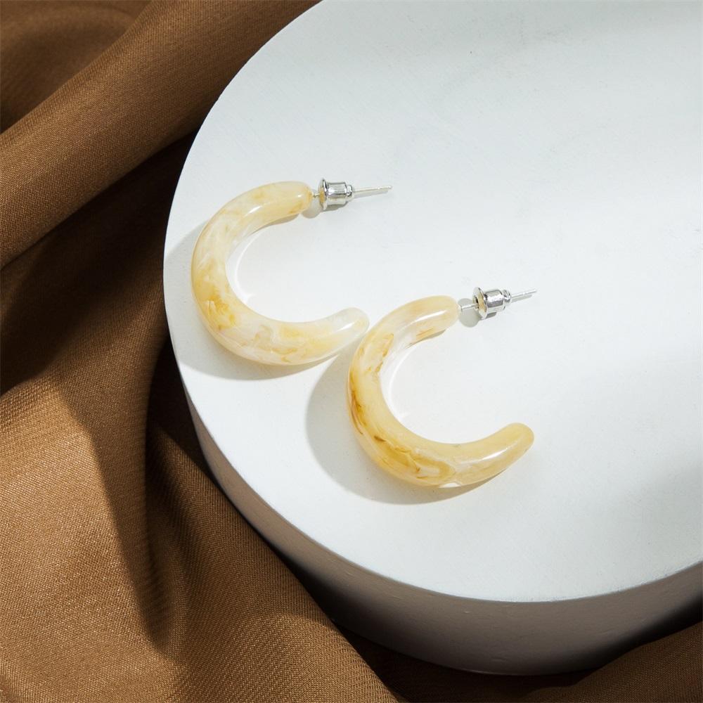 Модные винтажные акриловые серьги-кольца для женщин и девочек, модные круглые серьги из смолы, ювелирные изделия, эффектные аксессуары