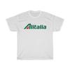 Футболка с логотипом Alitalia, забавная, новинка, с графическим принтом, унисекс