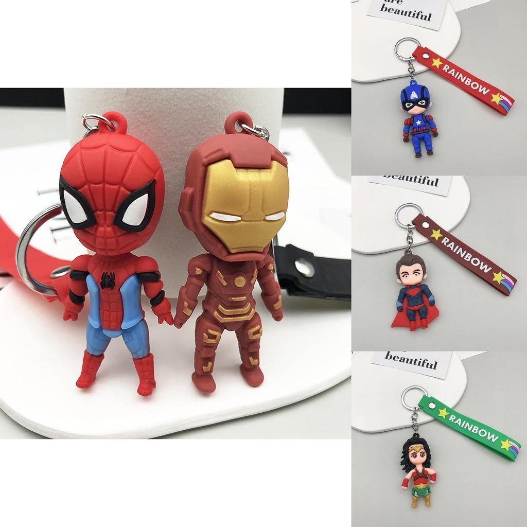 Набор брелоков с героями Marvel и DC Прочный и красочный брелок с супергероями для детей и взрослых