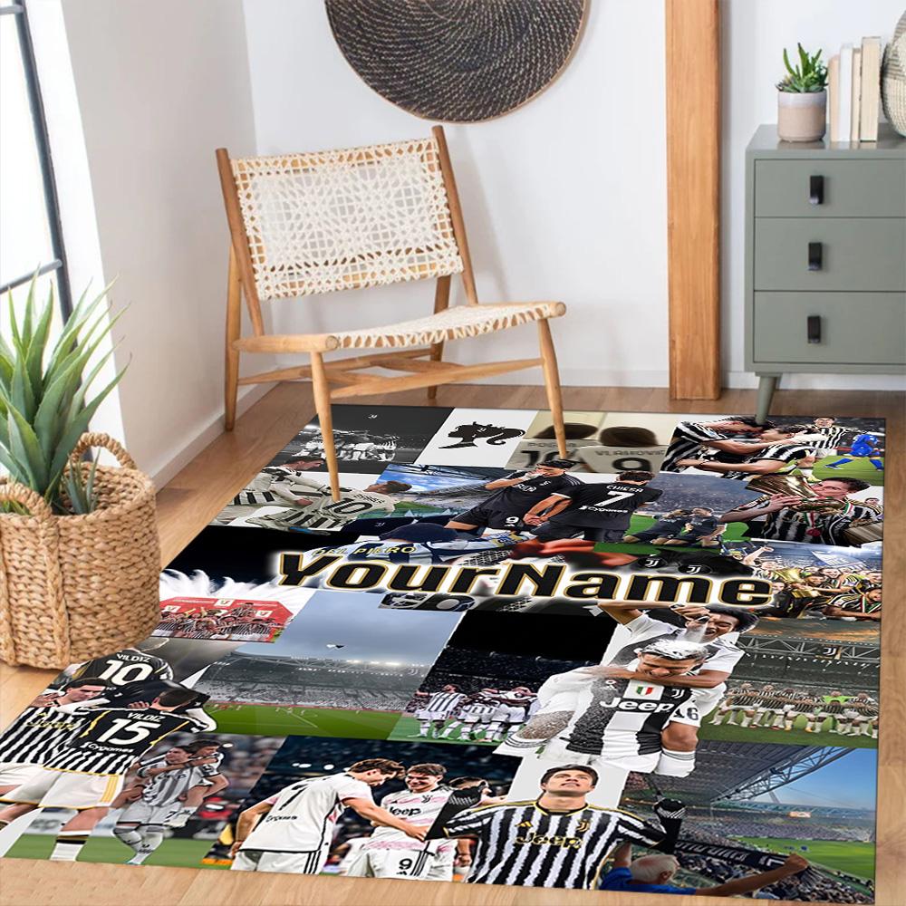 Juventus Personalized Name Carpet Suitable for Living Rooms Entryway Dormitory Decorate room Antislip Carpet Decorate Offices Best for Christmas
