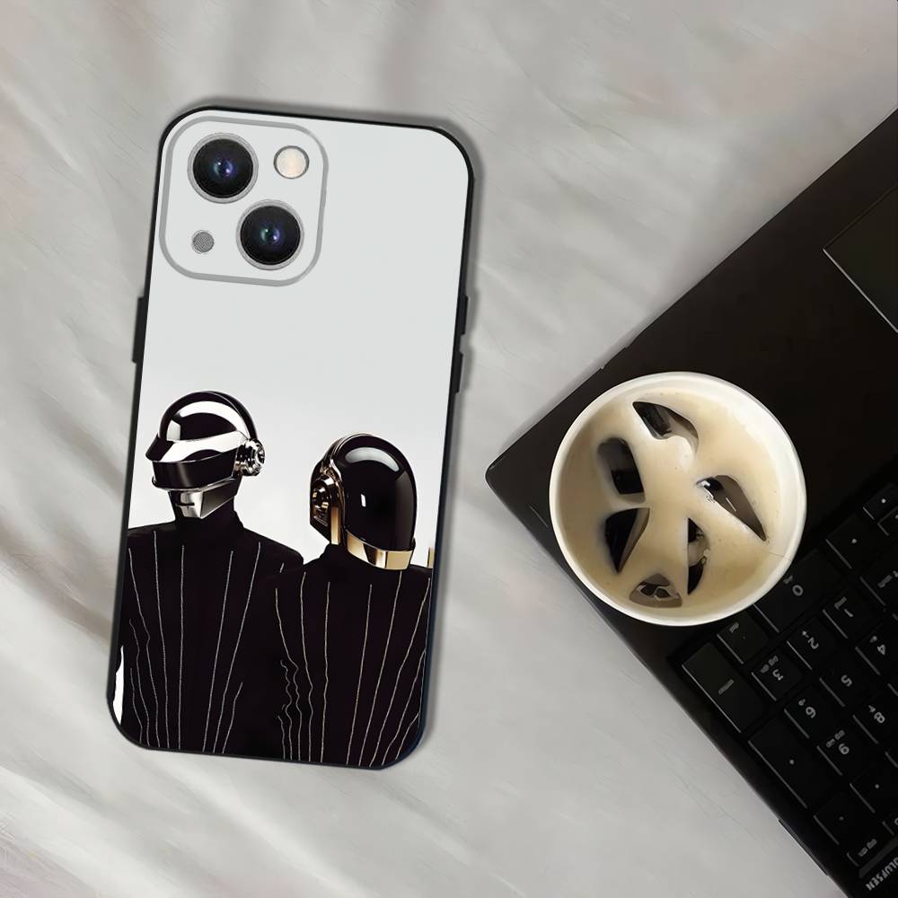 D-Daft Punk Band Phone Case For iPhone 17,16,15,14,13,12,11,Pro,XS,Max,XR,Plus,E,SE4,Mini Black Shockproof Soft Cover