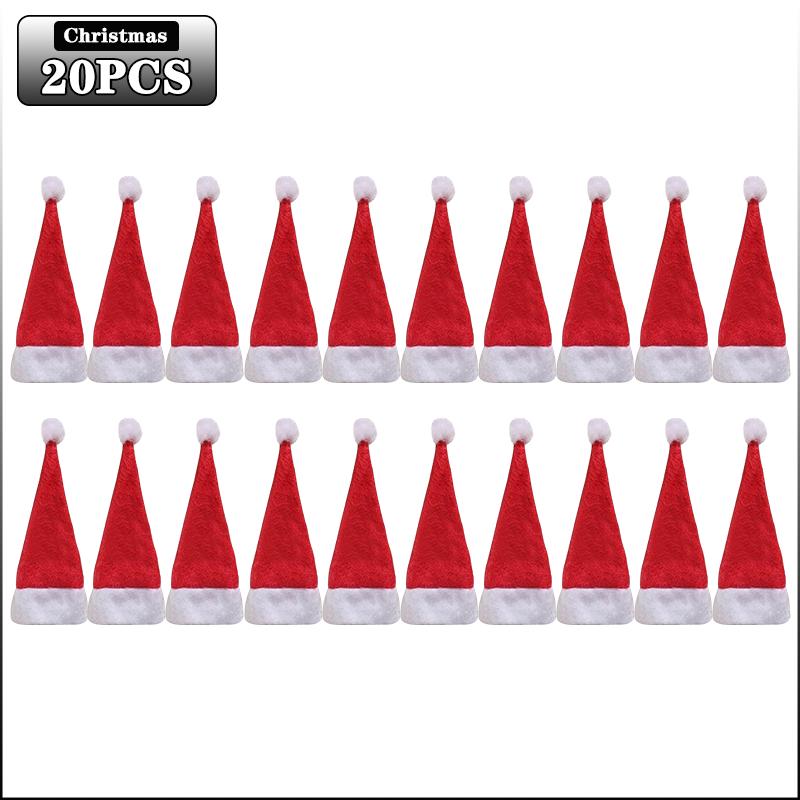 10-40 шт. Рождественская шапка держатель для столовых приборов набор вилка нож для ужина украшение столовой посуды для отеля ресторана кухни бара принадлежности для вечеринки