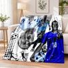Kylian Mbappe Printed Flannel Blanket Warm Comfort Bed Throw For Indoor Home Decoration
