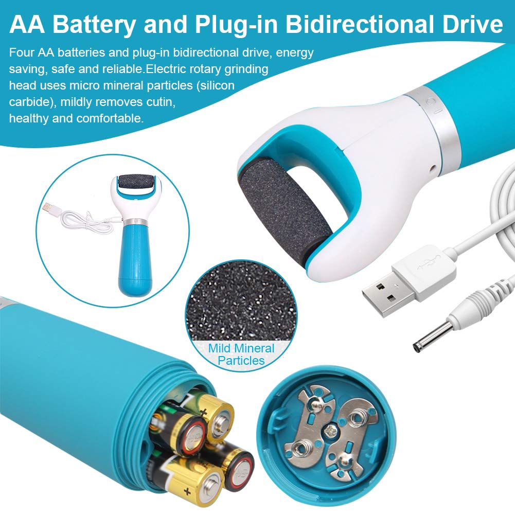Электрический скребок для удаления мозолей на ногах, шлифовальная пилка для ног, удаление омертвевшей кожи, USB-зарядка, аккумулятор, инструмент для педикюра, пилинг для ног