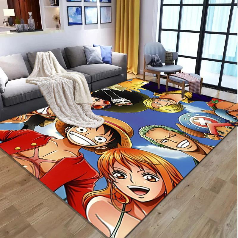 Ковер с узором One Piece, Коврик для помещений/улицы, для пикника, игровой комнаты, спальни, офиса, гостиной, ковер для декора дома, подарок на день рождения