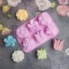 Kinds Flower Tulip Daisy Candle Mold DIY Flower Expanded Fragrance Stone Handmade Soap Cake Decoration Baking Silicone Mold