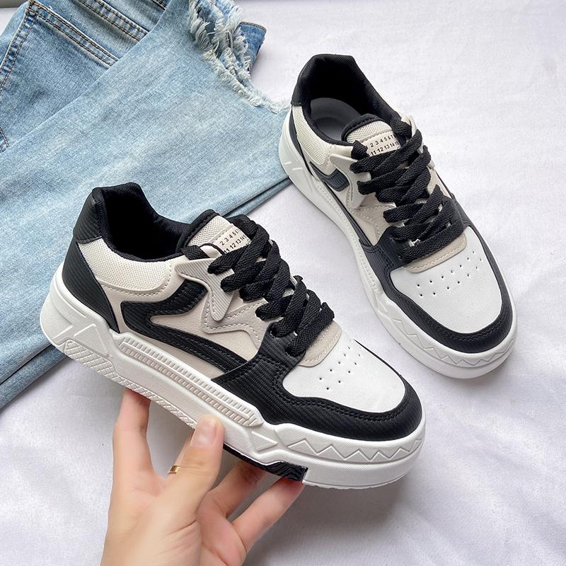 Fashion 2024 Brand Leather Women's Sneakers White Platform Woman Sports Sneakers Female Vulcanized Shoes Sneakers Casual Ladies Trainers