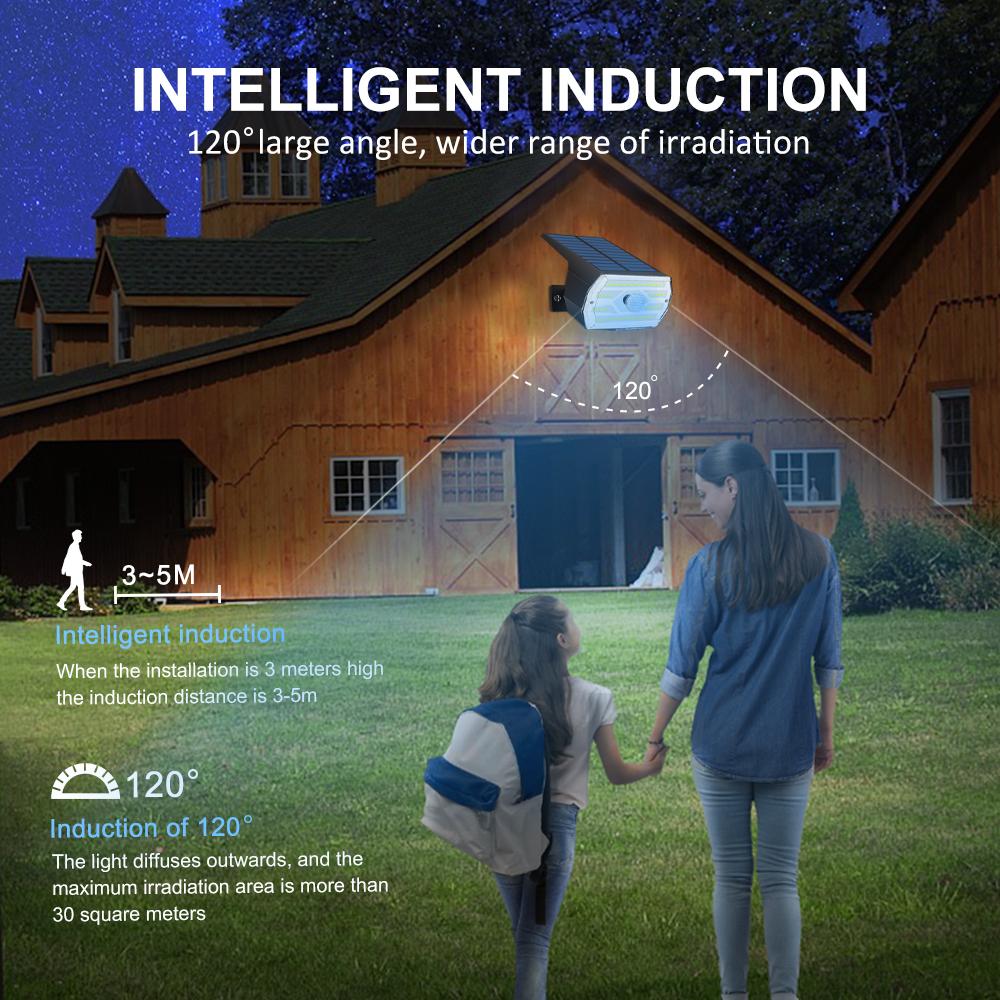 Solar Spot Lights Outdoor Motion Sensor 56/60LEDS Solar Landscape Spotlights 3 Modes Waterproof Wall Lamp Yard Driveway Walkway