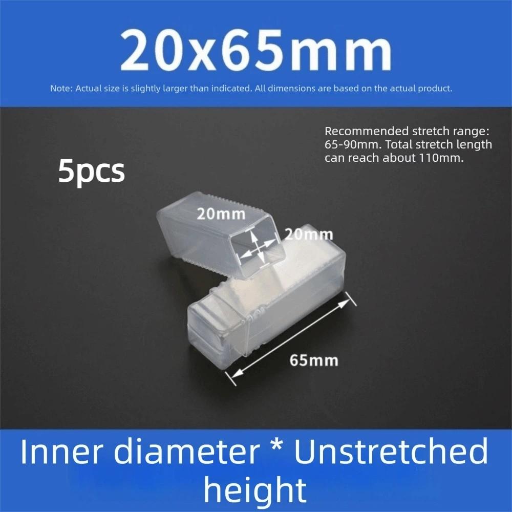 5pcs Portable Square Drill Bit Packaging Boxes Transparent Plastic Packaging Box Telescopic Storage Boxes Accessories Storage