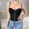 Sleeveless Lace Corset Hollow Suspender Vest Spicy Girl Style Lace Camisole  Ladies