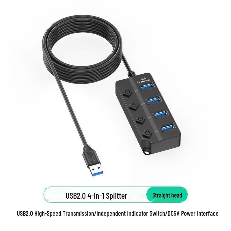 Семипортовый USB-хаб с переключателем для расширения настольных и портативных компьютеров