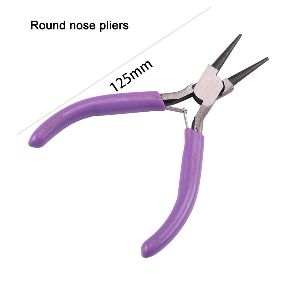 Набор из 4 плоскогубцев для ювелирных изделий First Jewelry Синие плоскогубцы с острыми носами Фиолетовые круглогубцы Черные плоскогубцы с изогнутыми носами