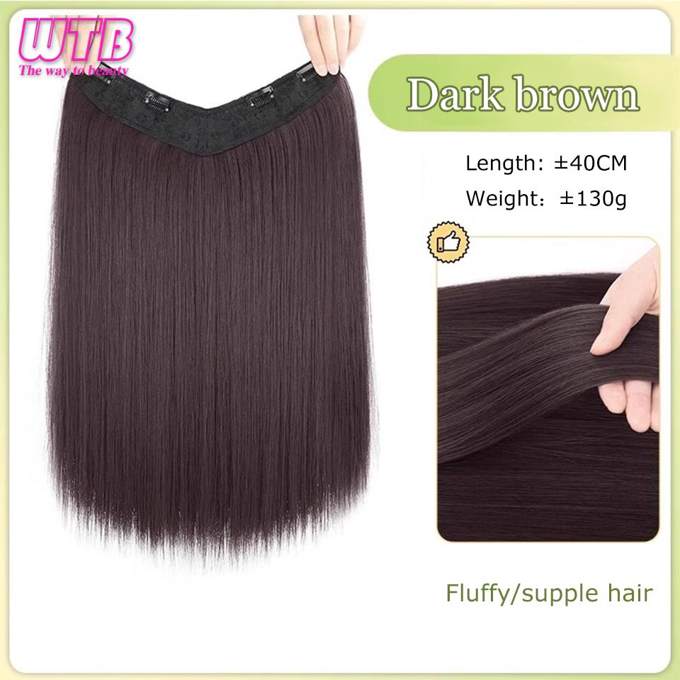 WTB синтетический парик для наращивания волос с волнистой водой, пушистые волнистые вьющиеся волосы, натуральный невидимый парик для женщин