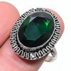 Кольцо из серебра 925 пробы с натуральным хромдиопсидом, размер 9 G4U85