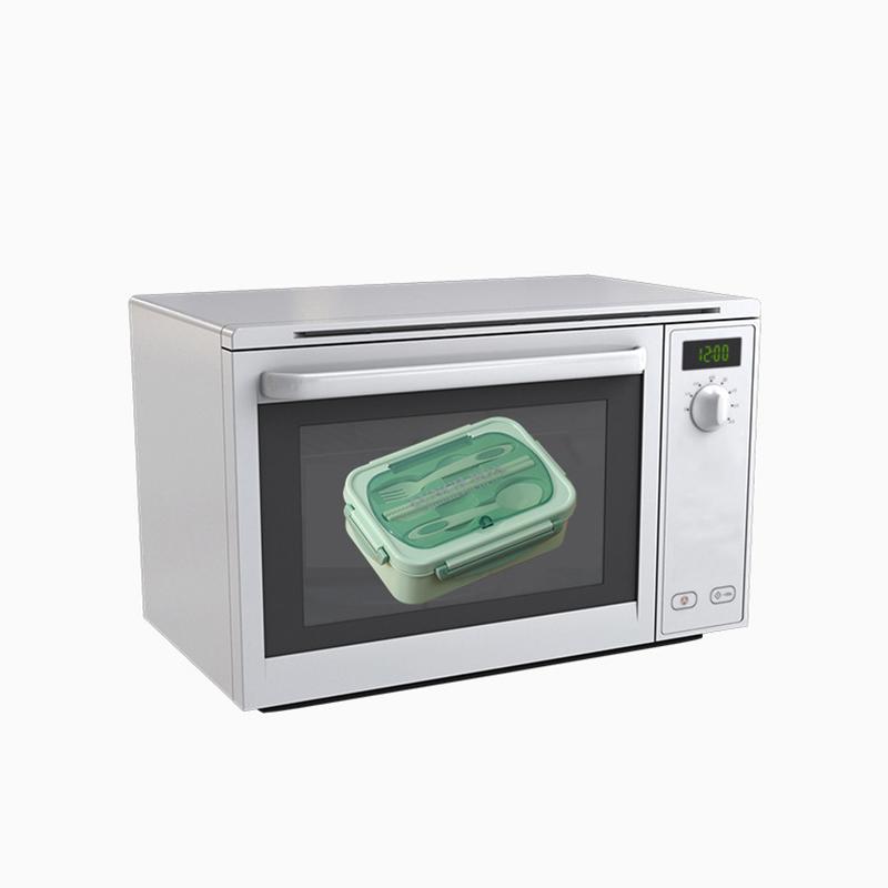 Double Layer Portable Lunch Box For Kids With Fork and Spoon Microwave Bento Boxes Dinnerware Set Food Storage Box Container