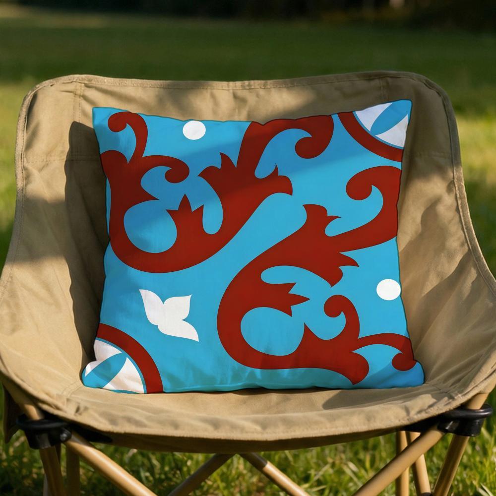 Exotic Portuguese Pattern Cushion Cover Soft Reversible Durable Pillow Cover MultiScene Use for Home Car Daily Comfort