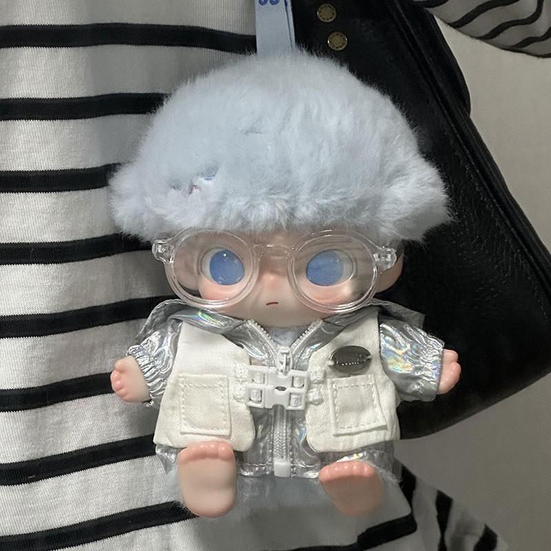 DIMOO Newborn Diary Series Doll Outfit Set Reflective PU Leather Ski Jacket With Transparent Goggles 15-35 Old Collectors