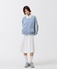 ODDSTUDIO Sporty Track Semi-Crop Knit Zip-Up - Sky Blue