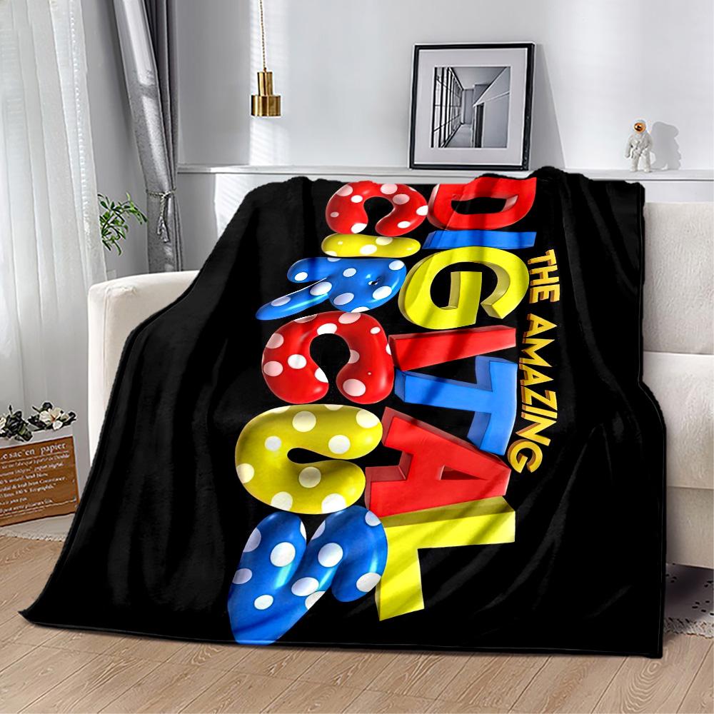 Digital Circus Blanket Durable Comfort Great for Seaside Couch Livingroom for All Seasons Modern Ideal Gift for Friends Family Couples Picnic