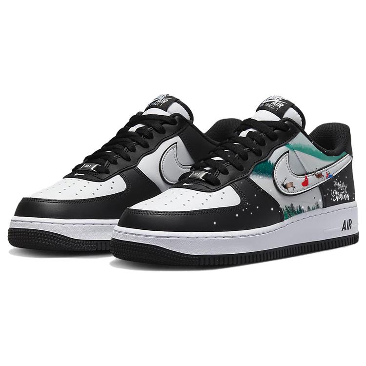 Nike Nike Air Force 1 Нескользящие, Износостойкие, Легкие Низкие Скейтбордические Кроссовки Унисекс Черно-белые DV0788-001(Команда56-)