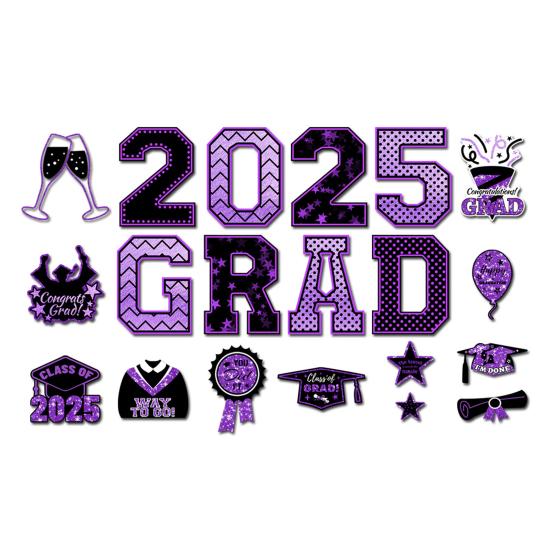 Магниты на автомобиль с поздравлениями с выпускным 2025 года, набор магнитных наклеек с поздравлениями с выпускным, магниты для украшения выпускного вечера, для автомобилей, почтового ящика на холодильник и гараж