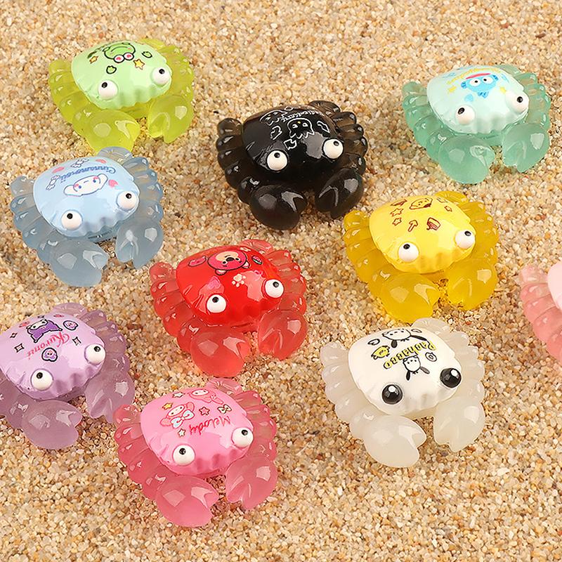 10Pcs Mini Luminous Turtle Home Decor Micro Landscaping Resin Craft Small Fish Tank Turtle Garden Miniatures Ornaments Decoratio